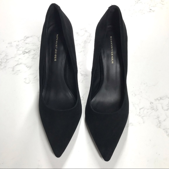 Kurt Geiger Black Suede Heels - Picture 4 of 12